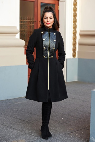 Palton LaDonna Military Lady Black