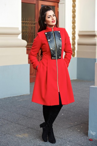 Palton LaDonna Military Lady Red
