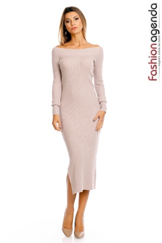 Rochie Tricotata Darcy Crem