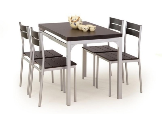 Set Malcolm wenge + 4 scaune