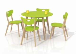 Set Masa Peppita Lime + 4 scaune