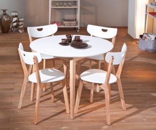 Set Masa Peppita White + 4 scaune