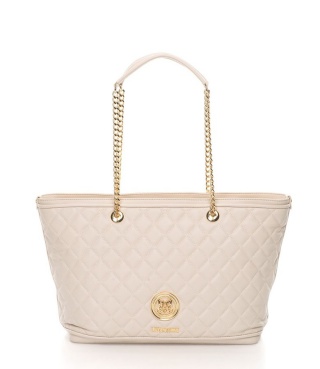 Geanta shopper bej matlasata