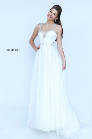 Rochie Sherri Hill 50469 White