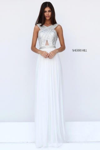 Rochie Sherri Hill 50759 White