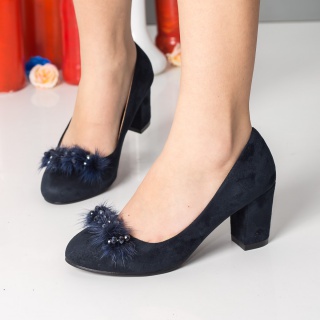 Pantofi dama Camarillo albastri cu toc