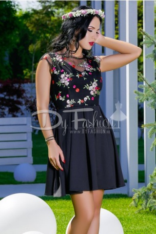 Rochie Special Neagra Cu Dantela
