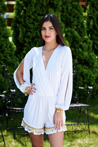 Salopeta Ocassion Precious Girl White