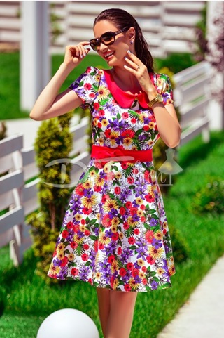 Rochie Desire de Zi cu Margarete Colorate