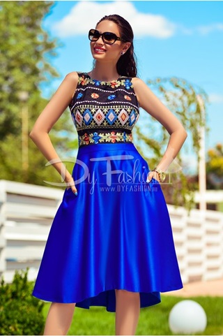 Rochie Moze Daria Albastra de Ocazie