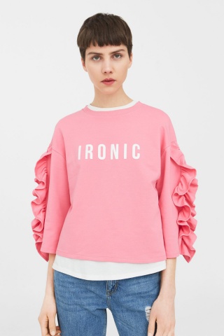 MANGO - BLUZA VOLANTE