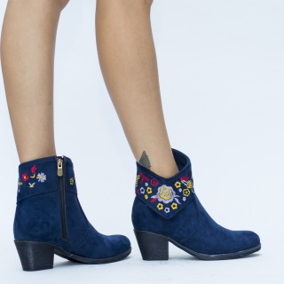 Botine Azis Bleumarin