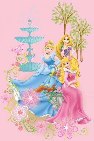 Covor Disney Kids Three Princesses Pink