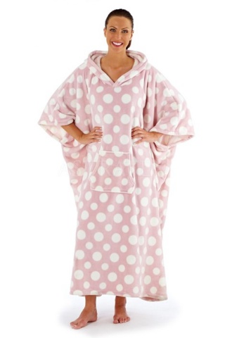 CAPOT TIP PONCHO DE DAMA DOTS PINK