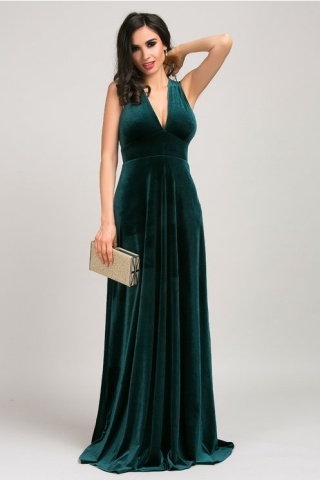 Rochie Darcie de seara din catifea verde