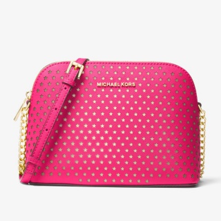 Cindy Perforated Saffiano Leather Crossbody