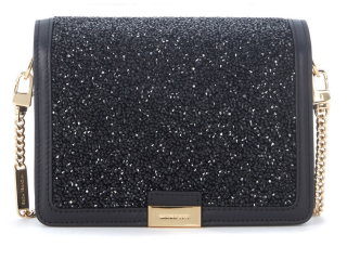 Michael Kors Jade Black Leather Pochette With Stones