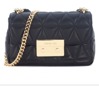 Michael Kors Sloan Black Quilted Leather Shoulder Bag