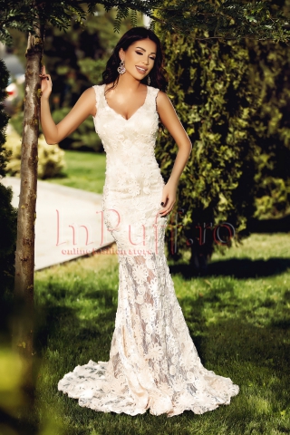 Rochie Atmosphere sirena cu dantela 3D