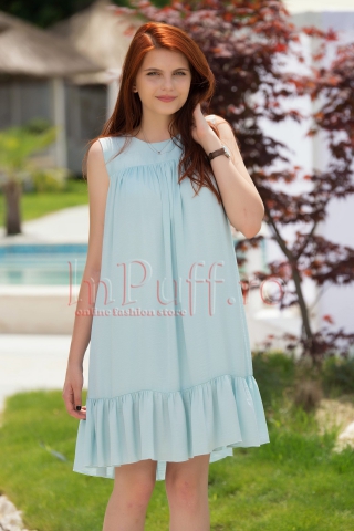 Rochie lejera bleu fara maneci