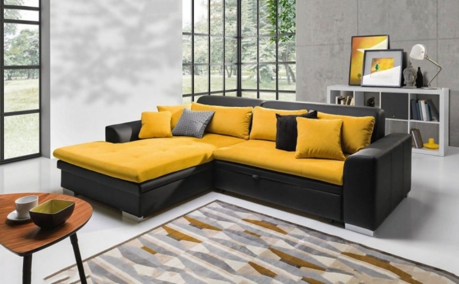 Coltar extensibil Capri cu sezlong pe stanga