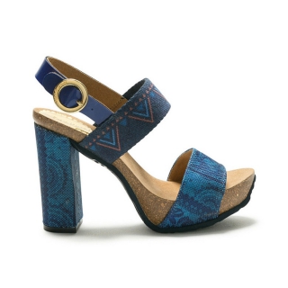 DESIGUAL Sandale cu toc inalt Carioca Denim Beac