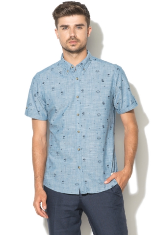 EDC by Esprit Camasa slim fit, cu guler fixat cu nasturi