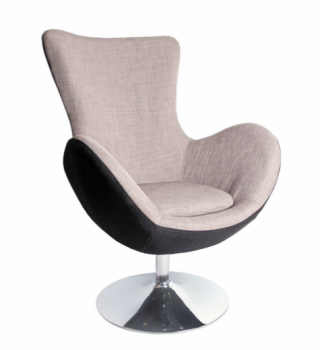 Fotoliu tapitat Butterfly Dark Grey
