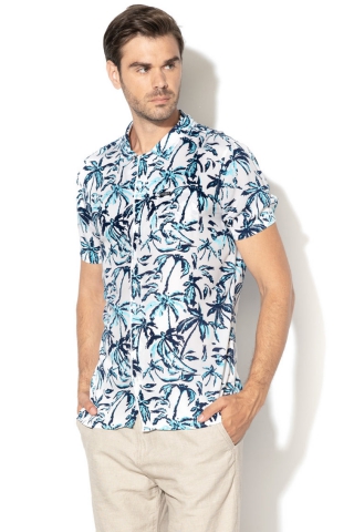 GUESS JEANS Camasa slim fit cu model tropical
