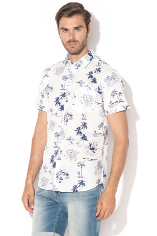 Jack&Jones Camasa cu imprimeu si buzunar pe piept Joradam