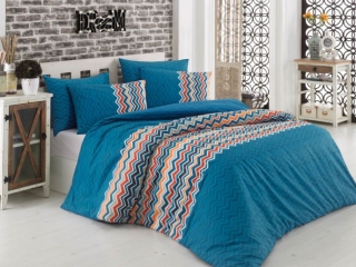 Lenjerie de pat Ranforce Essentiel Blue