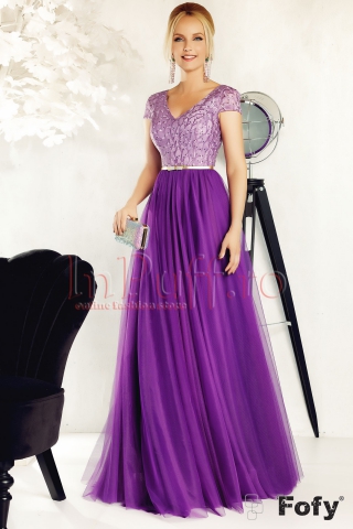 Rochie Fofy lunga de seara mov