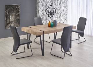Set masa MDF Yohann + 4 scaune K300 Black : Grey
