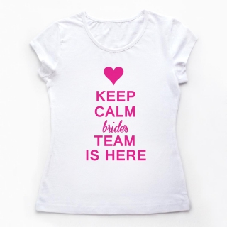 Tricouri petrecerea burlacitelor Keep Calm – Bride’s Team