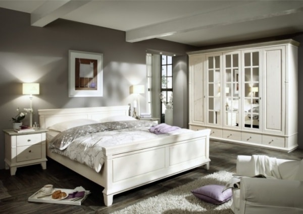 Dulap cu 5 usi din lemn de pin Georgia Grey