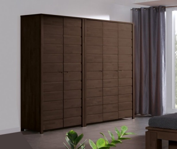 Dulap din lemn masiv de fag Vinci 600 2D wenge