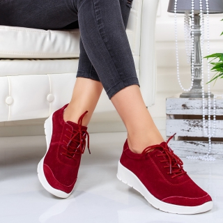 Pantofi Piele Miseni rosii