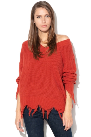 Vero Moda Pulover cu terminatii franjurate Susan