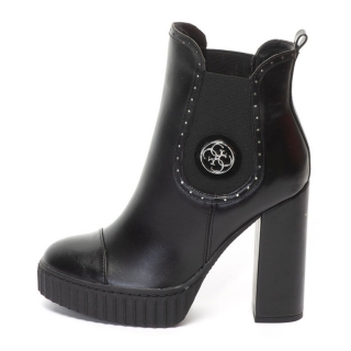 Guess Botine de piele ecologica cu toc masiv