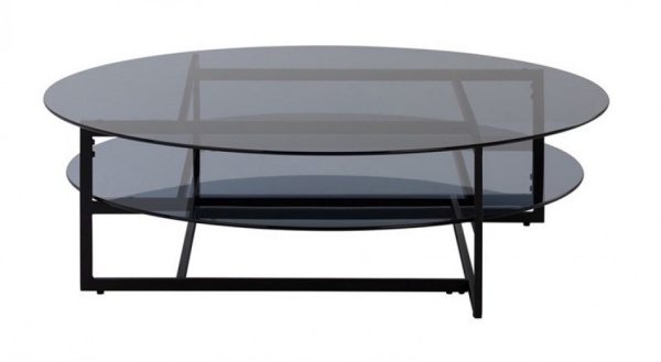 Masa de cafea din metal si sticla Loke I