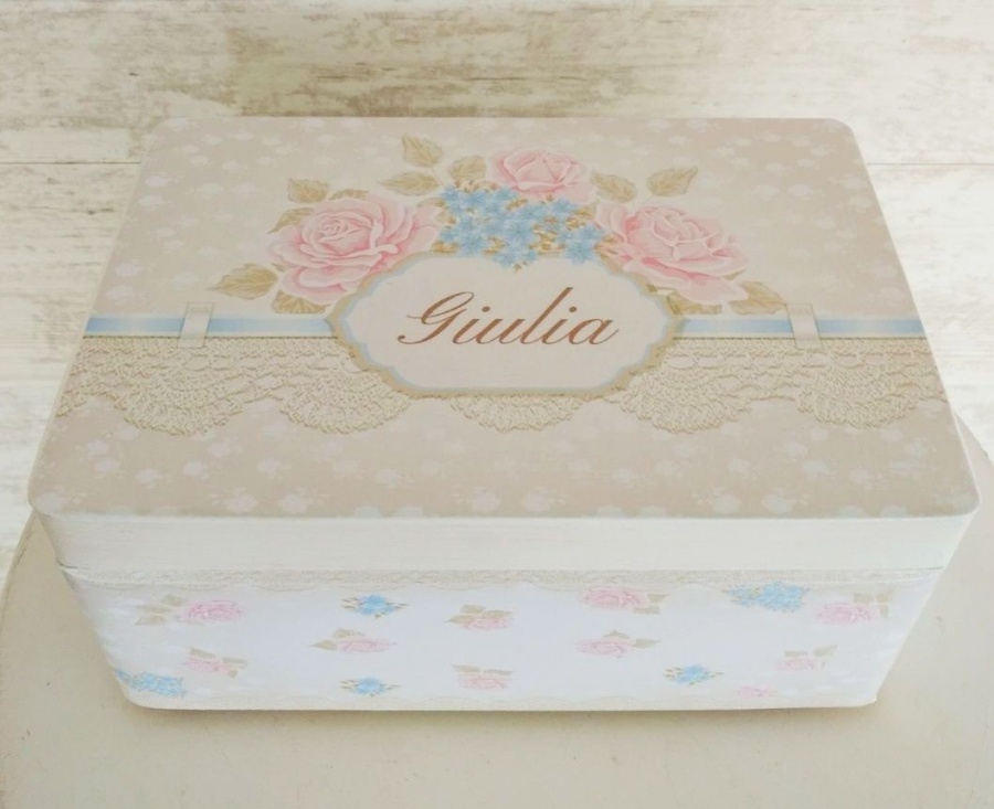 Cutie personalizata Pink and Blue