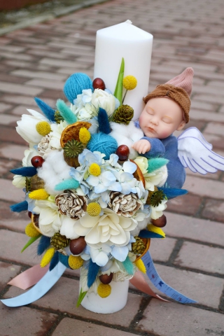 Lumanare Botez Monette Flowers