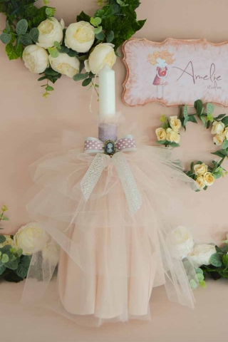 Lumanare de botez Baby Purple