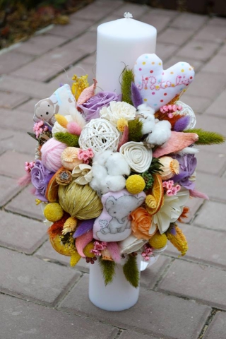 Lumanare Botez Monette Flowers