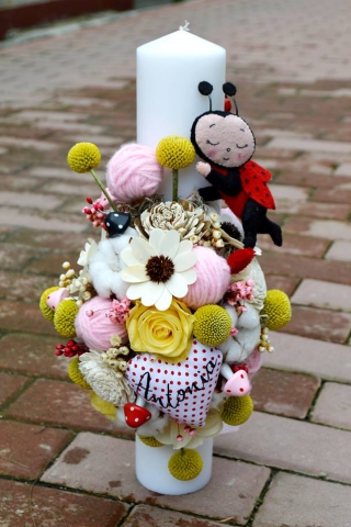 Lumanare Botez Monette Flowers