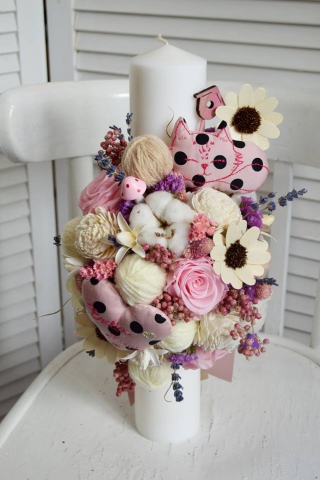Lumanare Botez Monette Flowers