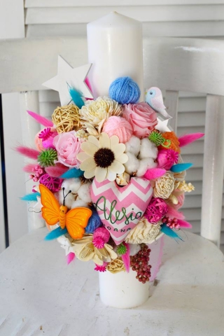 Lumanare Botez Monette Flowers