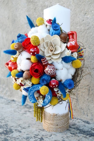 Lumanare Botez Monette Flowers
