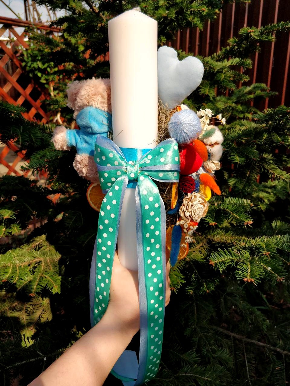 lumanare botez handmade Monette Flowers