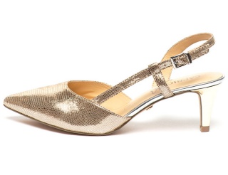 Caprice Pantofi slingback de piele cu toc kitten si varf ascutit 2
